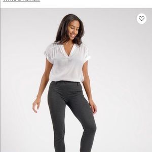 Charcoal (Dark Heather Grey) XXL crop Dress Yoga Pants